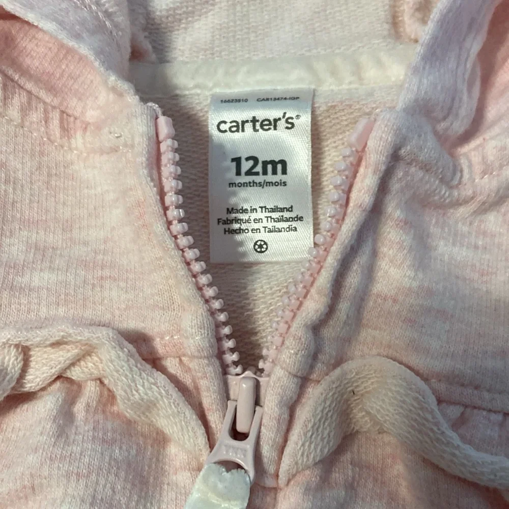 12M light pink hoodie